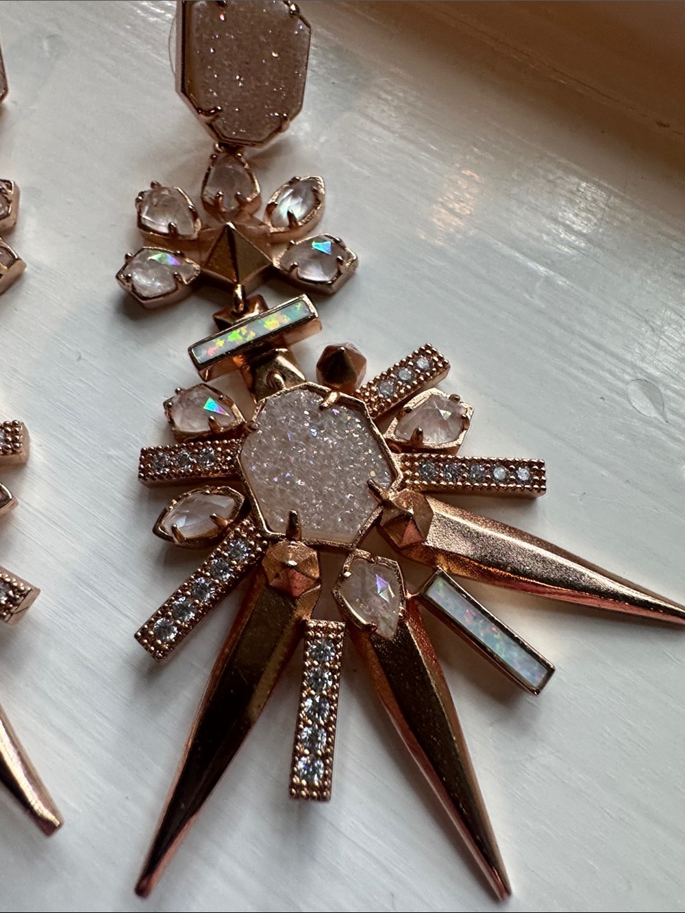 Kendra Scott Isadora Statement Rose Gold Earrings - Picture 6 of 6